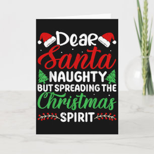 Carte Drôle Cher Père Noël Mauvais Mais Répandant Noël