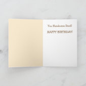 Carte Drôle Chèvre beau Diable Anniversaire (Intérieur)