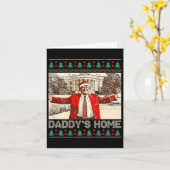 Carte Drôle chez papa Trump mauvais Noël Noël Noël Noël  (Fleur jaune)