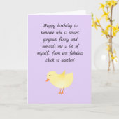 Carte drôle chick pun heureux anniversaire sassy pour el (Fleur jaune)