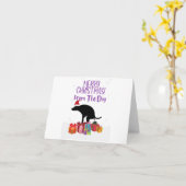 Carte Drôle Chien de noël caca de Noël (Fleur jaune)