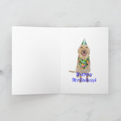 Carte Drôle Chien Joyeux Anniversaire en quatre langues (Intérieur)