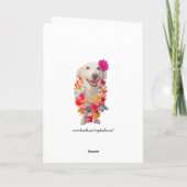 Carte Drôle chien/Lab Hawaiian Anniversaire (Dos)
