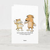 Carte Drôle Chien Peeing sur le gâteau d'anniversaire (Dos)