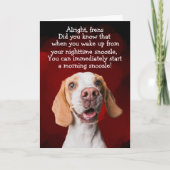 Carte Drôle chien pensée (Devant)