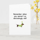 Carte Drôle chien, rappelez-vous quand vous n'étiez pas (Fleur jaune)