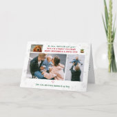 Carte Drôle Chien Ruff Année 3 Photos Joyeux Noël Mignon (Devant)