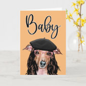 Carte Drôle chien suggestif anniversaire faire la fête c (Fleur jaune)