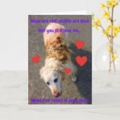 Carte Drôle Chien Valentin Rolled in... (Fleur jaune)