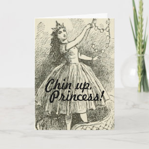 Carte Drôle Chin Up Princesse Chevaucher Encouragement