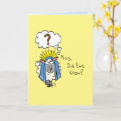 Carte Drôle Christian Noël mignon Mouton Dessin (Fleur jaune)