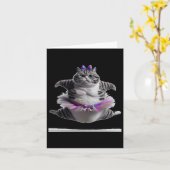 Carte Drôle Chub Dancing Chat Drôle (Fleur jaune)