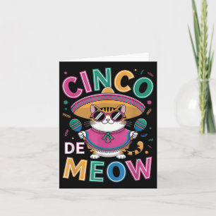 Carte Drôle Cinco De Mayo Chat Mexicain Avec Sombrero Me