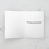 Carte Drôle Citrouille de crème humide tarte Thanksgivin (Intérieur)