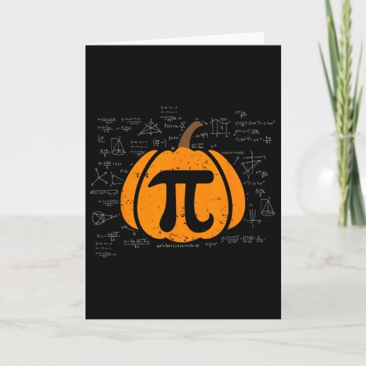 Carte Drôle Citrouille Pie Math Enseignant Halloween Tha (Devant)