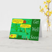 Carte Drôle comme dessin animé d'une crise cardiaque dan (Fleur jaune)