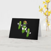 Carte Drôle Concombre Picket Danser Nourriture (Fleur jaune)