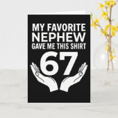 Carte drôle cool 67 Mon neveu préféré m'a donné ceci (Fleur jaune)