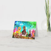 Carte Drôle Corneilles et Fleurs Oh Crap Greeting Card (Devant)