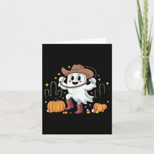 Carte Drôle Cowboy Halloween Fantôme Occidental Chute po