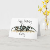 Carte Drôle, Crabby, Crabe (Fleur jaune)