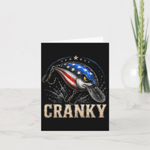 Carte Drôle cranky drapeau américain crankbait patriotiq