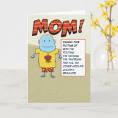 Carte Drôle Creuse à la fête des mères de papa (Fleur jaune)