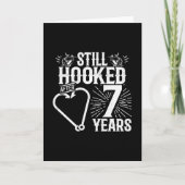 Carte Drôle Cute 7e Anniversaire de Mariage Couple Marié (Devant)