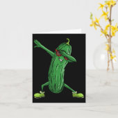 Carte Drôle Dabbing Pickle Cadeau Cute Dancing Cucumber (Fleur jaune)