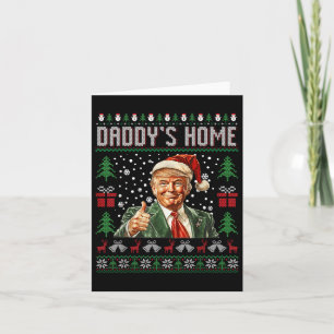 Carte Drôle Daddy Accueil Trump laide Sweater de Noël Xm