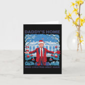 Carte Drôle Daddy Accueil Trump laide Sweater de Noël Xm (Fleur jaune)