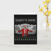 Carte Drôle Daddy's Home Trump laide pull de Noël Xm (Fleur jaune)