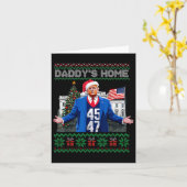 Carte Drôle Daddy's Home Trump laide pull de Noël Xm (Fleur jaune)
