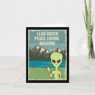 Carte Drôle d'alien vivant en paix amoureux de la nature