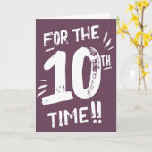 Carte drôle d'anniversaire 10 ans Adolescent (Fleur jaune)