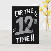 Carte drôle d'anniversaire 12 ans Adolescent (Fleur jaune)