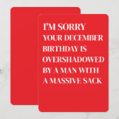 Carte drôle d'anniversaire de décembre pour femmes (Devant / Derrière)