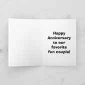 Carte drôle d'anniversaire de mariage pour eux "Lu (Intérieur)