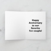 Carte drôle d'anniversaire de mariage pour eux "Lu (Intérieur)