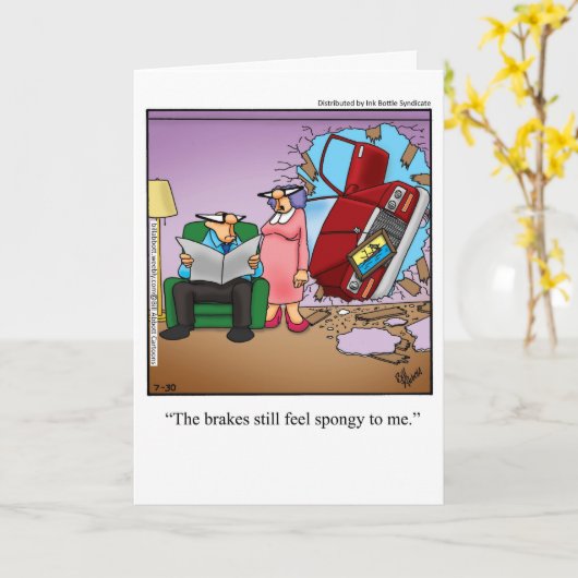 Carte drôle d'anniversaire de mariage pour lui (Fleur jaune)