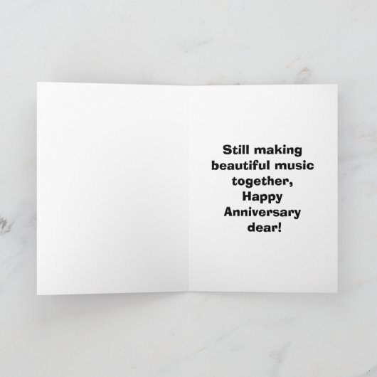 Carte drôle d'anniversaire de mariage "Spectickles (Intérieur)