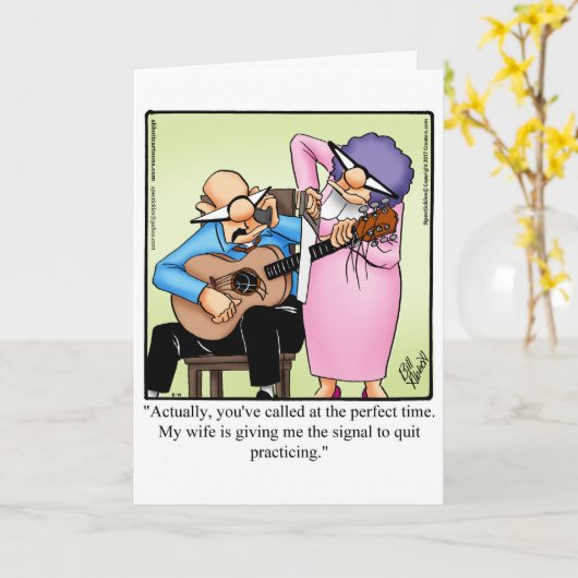 Carte drôle d'anniversaire de mariage "Spectickles (Fleur jaune)