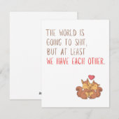 Carte drôle d'anniversaire et de Saint-Valentin de (Devant / Derrière)