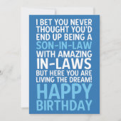Carte drôle d'anniversaire pour le beau-fils (Devant)