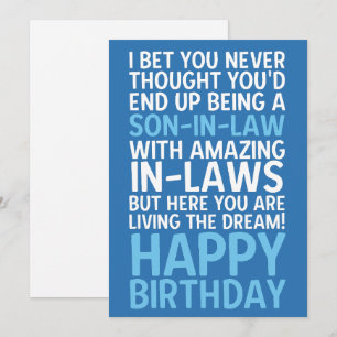 Carte drôle d'anniversaire pour le beau-fils