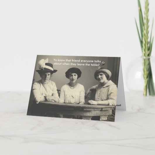 Carte drôle d'Anti-Amitié (Devant)