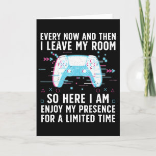 Carte Drôle d'art de gamer pour hommes femmes jeu vidéo