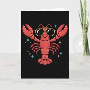 Carte Drôle d'art de homard pour hommes femmes enfants t