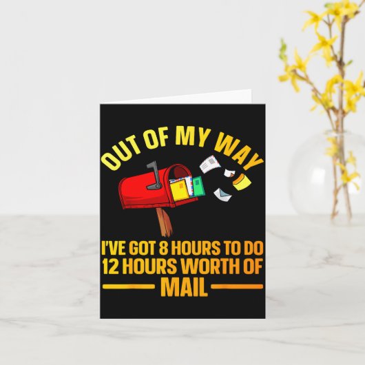 Carte Drôle d'art de travailleur de Stal pour hommes fem (Fleur jaune)