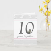 Carte drôle de 10 ans de mariage pour mari/femme (Fleur jaune)